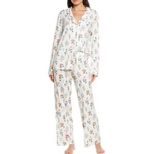 Nordstrom Moonlight Eco Pajama Set Ivory Egret Gemma Floral Size Medium